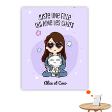 Charger l'image dans la galerie, Impression sur table personnalisée, TableTop Print pour maman chat, jusqu'à 9 chats, qui aime les chats