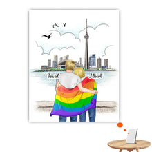 Charger l'image dans la galerie, Impression sur table personnalisée, TableTop Print Cadeau Pour LGBT, Gays, Bisexual, Drapeau arc-en-ciel