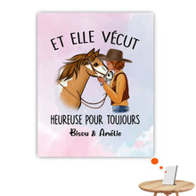Charger l'image dans la galerie, Impression sur table cheval personnalisés, TableTop Print Pour maman cheval, fille qui aime les chevaux