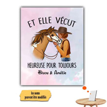 Charger l'image dans la galerie, Impression sur table cheval personnalisés, TableTop Print Pour maman cheval, fille qui aime les chevaux