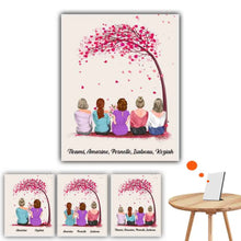Charger l'image dans la galerie, Jusqu'à 5 filles, Impression sur table personnalisée pour Meilleures amies, TableTop Print cadeau pour sœurs