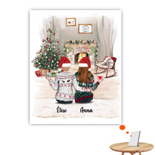 Charger l'image dans la galerie, Jusqu'à 5 filles, Impression sur table personnalisés pour meilleures amies, TableTop Print cadeau de noël