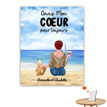 Charger l'image dans la galerie, Jusqu'à 9 chats, Impression sur table personnalisée, TableTop Print pour maman chat, une fille qui aime les chats