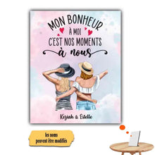Charger l'image dans la galerie, Impression sur table personnalisée pour le momen à nous deux, TableTop Print cadeau pour les amis, sœurs de cœur