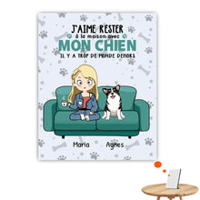 Charger l'image dans la galerie, Jusqu'à 12 chiens, Impression sur table personnalisée, TableTop Print cadeau pour maman chien, maison avec mes chiens