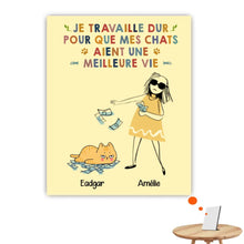 Charger l'image dans la galerie, Jusqu'à 9 chats, Impression sur table personnalisée, TableTop Print cadeau pour maman chat, aient une meilleure vie