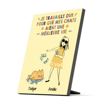 Charger l'image dans la galerie, Jusqu'à 9 chats, Impression sur table personnalisée, TableTop Print cadeau pour maman chat, aient une meilleure vie