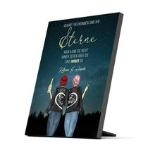 Charger l'image dans la galerie, Jusqu'à 3 amis, Impression sur table personnalisée, TableTop Print cadeau, Les vrais amis sont commes des étoiles