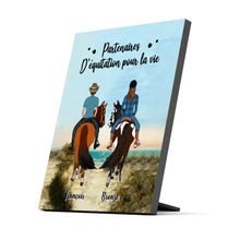 Charger l'image dans la galerie, Impression sur table cheval personnalisés, TableTop Print pour couple, amies, amis, Partenaires d'équitation pour la vie