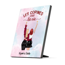 Charger l'image dans la galerie, Jusqu'à 3 filles, Impression sur table personnalisée, Les Copines c'est la vie, TableTop Print pour les amis, sœurs