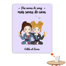 Charger l'image dans la galerie, Impression sur table décoration personnalisée, TableTop Print cadeau pour amis, pas soeurs de sang mais sœurs de cœur