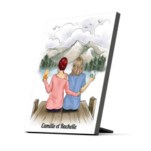 Charger l'image dans la galerie, Jusqu'à 5 filles, Impression sur table décoration personnalisé, TableTop Print décoration cadeau pour amies, sœurs