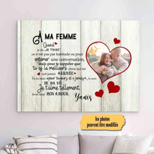 Charger l'image dans la galerie, Impression sur Acrylique Photo Personnalisée, Cadeau pour couple, À ma femme (Photo dans cœur)