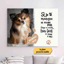 Charger l'image dans la galerie, Impression sur Acrylique Personnalisée, Photo de Chien, Cadeau Parfait pour Amoureux des Animaux - Si Je Te Manque