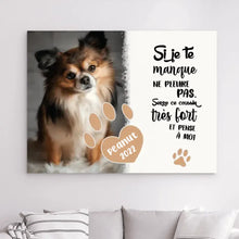 Charger l'image dans la galerie, Impression sur Acrylique Personnalisée, Photo de Chien, Cadeau Parfait pour Amoureux des Animaux - Si Je Te Manque
