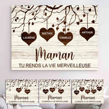 Charger l'image dans la galerie, Impression Acrylique Personnalisée: Cadeau pour la Famille avec Noms, Un Message Qui Rend la Vie Merveilleuse