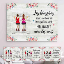 Charger l'image dans la galerie, Impression sur Acrylique personnalisée cadeau pour amis, sœur, Les boissons sont meilleures avec des amis