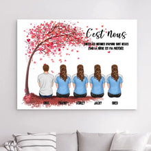 Charger l'image dans la galerie, Impressions sur métal Personnalisée, Cadeau pour la famille, Jusqu'à 9 membres, cadeau fête des mères