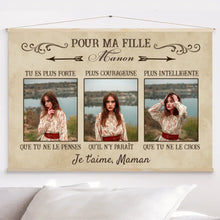 Charger l'image dans la galerie, Toile à suspendre personnalisée, Cadeaux d'anniversaire en toile pour fille de maman, Pour ma fille courageuse