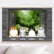 Charger l'image dans la galerie, Jusqu'à 9 chats, Toile à suspendre personnalisée, tournesol toile cadeau pour les amoureux des chats