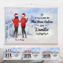 Charger l'image dans la galerie, Jusqu'à 5 filles, Toile à suspendre personnalisée, Cadeau Noël toile, de Noël meilleur ami, sœurs