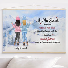 Charger l'image dans la galerie, Jusqu'à 6 filles, Toile à suspendre personnalisée, Noël Cadeau, toile Cadeau Pour ami, sœurs, meilleurs amis