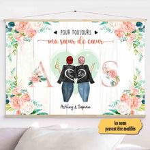Charger l'image dans la galerie, Toile à suspendre Noms personnalisée, Toile Cadeau Pour ami, sœurs, Tu es ma pote tu saras toujours ma pote