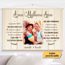 Charger l'image dans la galerie, Toile à suspendre Photo personnalisée, Toile Cadeau Pour ami, sœurs, les meilleurs amis, Une Amie Formidable