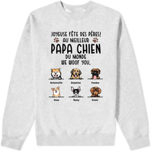 Charger l'image dans la galerie, Jusqu'à 6 chiens, Sweat à capuche personnalisé papa chiens, Sweat à capuche personnalisé chien, fête des pères