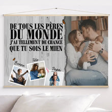 Charger l'image dans la galerie, Toile à suspendre Photo Personnalisée, Toile Cadeau pour famille, Couple, femme, mari, De tous les pères du monde