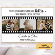 Charger l'image dans la galerie, Toile à suspendre Personnalisée, Toile Cadeau pour couple, femme, mari,petit ami,petite amie,Notre Histoire D'amour