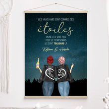 Charger l'image dans la galerie, Jusqu'à 3 amis, Toile à suspendre personnalisée, Toile cadeau pour, amis, sœurs, Meilleures amies, Les vrais amis