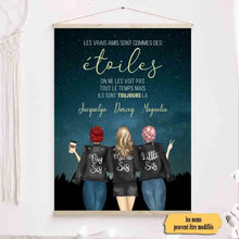 Charger l'image dans la galerie, Jusqu'à 3 amis, Toile à suspendre personnalisée, Toile cadeau pour, amis, sœurs, Meilleures amies, Les vrais amis