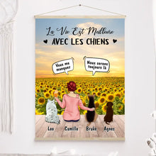Charger l'image dans la galerie, Jusqu'à 4 chiens, Toile à suspendre personnalisée, Toile Cadeau pour Maman de chiens, je serai toujours là