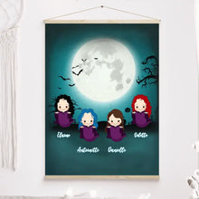 Charger l'image dans la galerie, Jusqu'à 9 enfants, Toile à suspendre personnalisée, Toile Halloween cadeau pour grand-mère, maman, famille