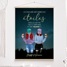 Charger l'image dans la galerie, Jusqu'à 5 amis, Toile à suspendre personnalisée, Toile cadeau pour, amis, sœurs, Meilleures amies, Les vrais amis
