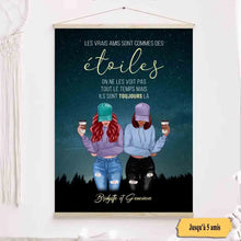 Charger l'image dans la galerie, Jusqu'à 5 amis, Toile à suspendre personnalisée, Toile cadeau pour, amis, sœurs, Meilleures amies, Les vrais amis