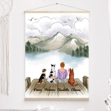 Charger l'image dans la galerie, Jusqu'à 6 chiens, Toile à suspendre personnalisé, Toile pour maman chien, la vie est meilleure avec les chiens