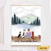 Charger l'image dans la galerie, Jusqu'à 6 chiens, Toile à suspendre personnalisé, Toile pour maman chien, la vie est meilleure avec les chiens