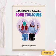 Charger l'image dans la galerie, Jusqu'à 5 filles, Toile à suspendre personnalisée, Toile cadeau pour amis, sœurs, Meilleures amies pour toujours