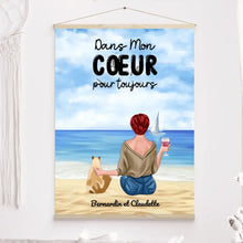 Charger l'image dans la galerie, Jusqu'à 4 chats, Toile à suspendre personnalisée, Toile Cadeau Pour Maman Chat, Juste une fille qui aime les chats