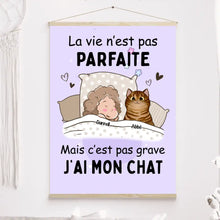 Charger l'image dans la galerie, Jusqu'à 6 chats, Toile à suspendre personnalisée, Toile Cadeau Pour Maman Chat, mais c'est pas grave j'ai mon chat