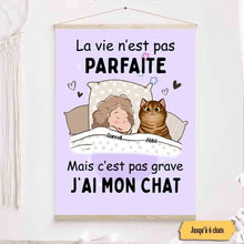 Charger l'image dans la galerie, Jusqu'à 6 chats, Toile à suspendre personnalisée, Toile Cadeau Pour Maman Chat, mais c'est pas grave j'ai mon chat