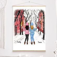 Charger l'image dans la galerie, Jusqu'à 6 filles, Toile à suspendre personnalisée, Toile cadeau pour amis, sœurs, Noël, À mes Meilleures Amies