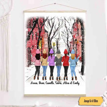 Charger l'image dans la galerie, Jusqu'à 6 filles, Toile à suspendre personnalisée, Toile cadeau pour amis, sœurs, Noël, À mes Meilleures Amies