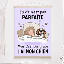 Charger l'image dans la galerie, Jusqu'à 4 chiens, Toile à suspendre personnalisée, Toile cadeau pour Maman Chien, mais c'est pas grave j'ai mon chien