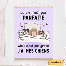Charger l'image dans la galerie, Jusqu'à 4 chiens, Toile à suspendre personnalisée, Toile cadeau pour Maman Chien, mais c'est pas grave j'ai mon chien