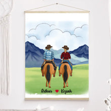 Charger l'image dans la galerie, Toile à suspendre cheval personnalisés, Toile Cadeau Pour couple, femme, mari, petit ami, petite amie, chevaux