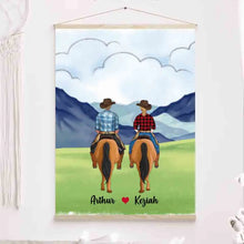 Charger l'image dans la galerie, Toile à suspendre cheval personnalisés, Toile Cadeau Pour couple, femme, mari, petit ami, petite amie, chevaux