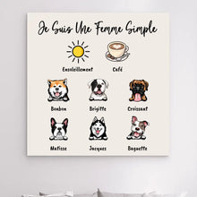 Charger l'image dans la galerie, Impressions sur métal personnalisée, cadeau pour Maman chien, fête des mères, Jusqu'à 6 chiens, femme simple